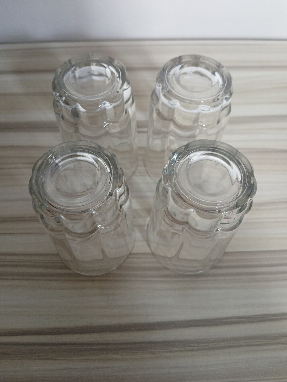 Vintage Clear Glass Juice Glasses Cups Set of 4 - Picture 7 of 15